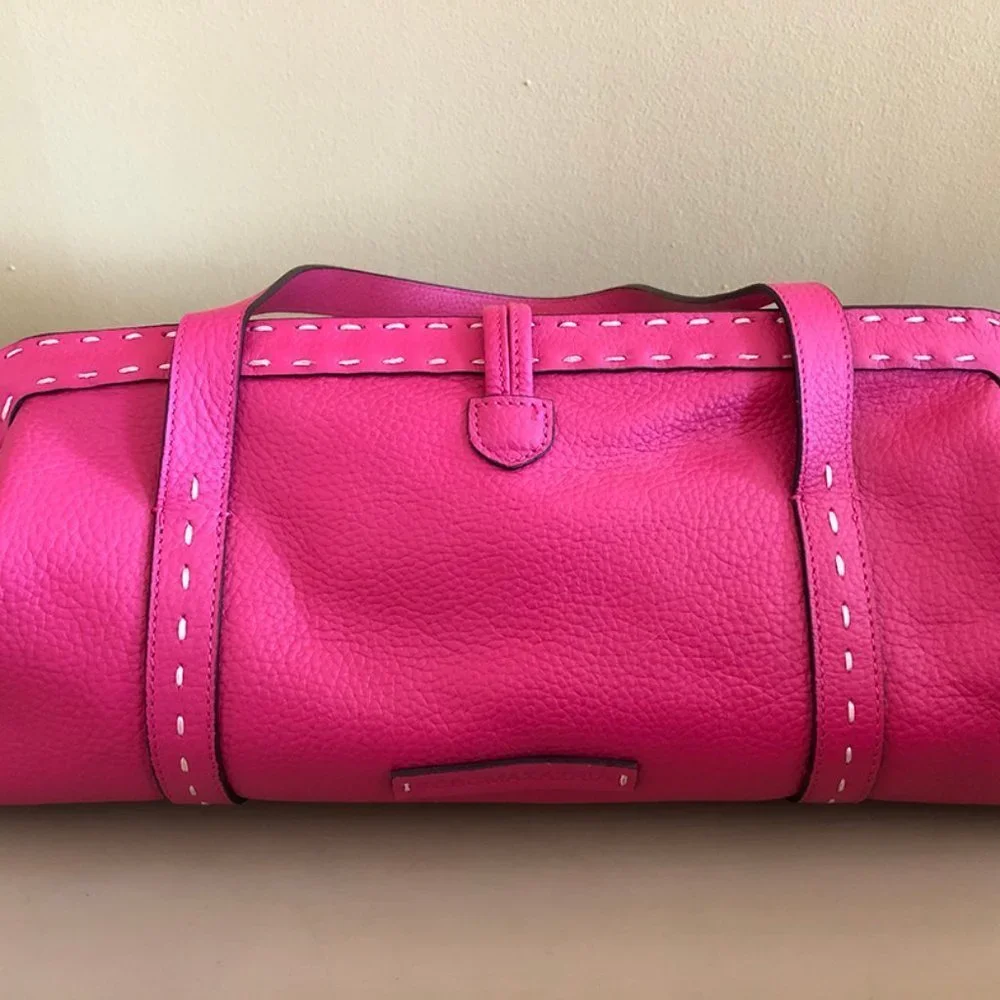 BCBG Hot Pink Satchel Handbag EUC